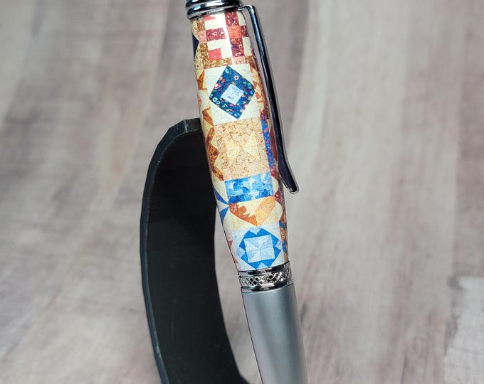 Quilt pen. Hand turned luxury pen