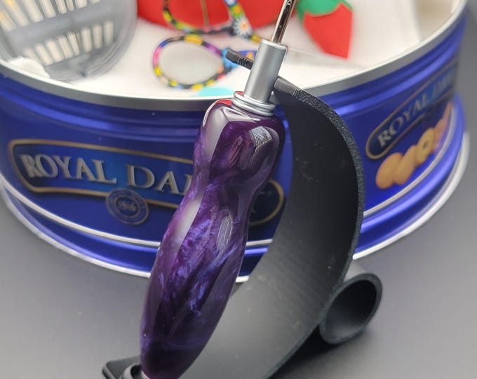 Handmade seam ripper, "Purple Illusion" Ergonomic sewing and quilting gift