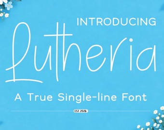 True Single Line Font for Cricut, Silhouette | Laser Engraving, Stick Font, Instant Download