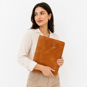 PERSONALIZED Leather Padfolio Cover Custom Corporate Gift Monogram Initials For Him and Her