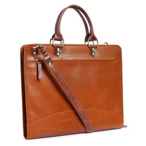 Leather Business Padfolio, Zipper Laptop Folder, A4 Document Organizer, Executive Portfolio, Writing Pad Holder, Card Slots, Pen Holder