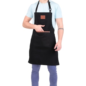 Personalized Leather Apron for Men & Women Handcrafted Customizable Perfect for BBQ Woodworking, baristas and Chefs