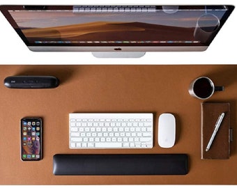 study table organizer Leather Desk Mat, Custom Size Desk Pad, Personalized Office Accessories, Leather mat for Study, computer table etc