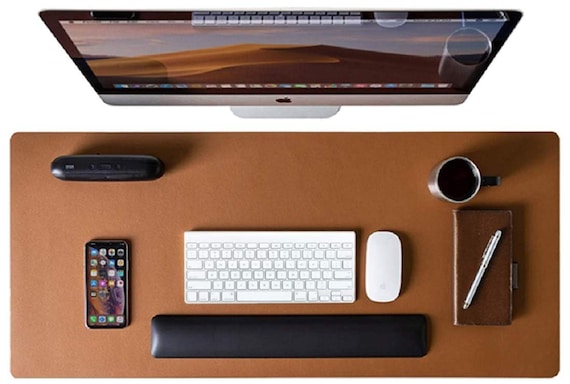 Etsy leather online desk mat