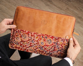 MacBook Pro / Air 13" 15" 16" leather laptop sleeve, leather laptop case, Personalized laptop sleeve, Envelope sleeve, Monogrammed gifts her