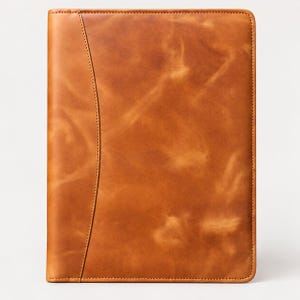Personalized A4 Leather Padfolio Custom Name Document Folder Notepad Holder Office Gift