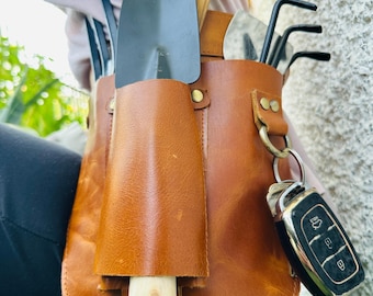 Florist Leather Tool Belt, Florist Bag, Leather Tool Pouch, Garden Belt, Florist Tool Bag, Florist Gift, Personalized Bag