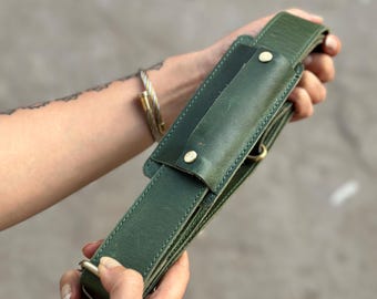 Personalized Full Grain Leather Shoulder Strap – Adjustable Crossbody Bag Replacement