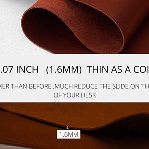 Leather Desk Mat Large Mouse Pad Desk Mat Desk Pad Genuine Leather Desk Mat Office Decor Desk Accessories Leather Desk Pad image 5