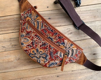 Personalized Leather Fanny Pack For Men, Leather Hip Bag, Leather Belt Bag, Leather Crossbody Bag For Men, Brown Fanny Pack, Bum Bag
