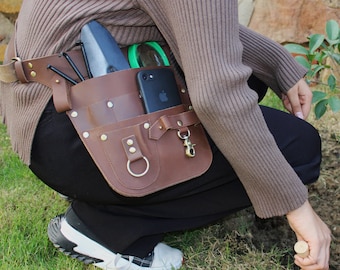 Hairdresser's Tools Pouch, Leather Tool Belt Bag for Barber, Personalised Gift For Hairstylist
