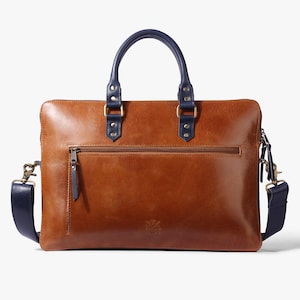 Sacoche personnalisée en cuir pour ordinateur portable cartable porte-documents personnalisée pour homme et femme