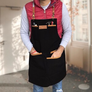 Personalized Leather Apron for Men & Women Handcrafted Customizable Perfect for BBQ Woodworking, baristas and Chefs