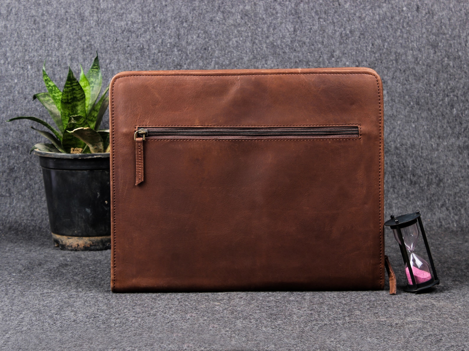 Zipper Leather portfolio a4 folder for men women unisex office Etsy