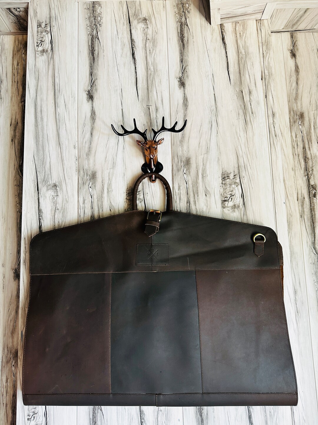 Handmade Full Grain Leather Travel Suit Bag Interior Pocket Etsy Canada