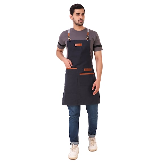 Extra Large Adult Natural Canvas Artist Apron - MICA Store