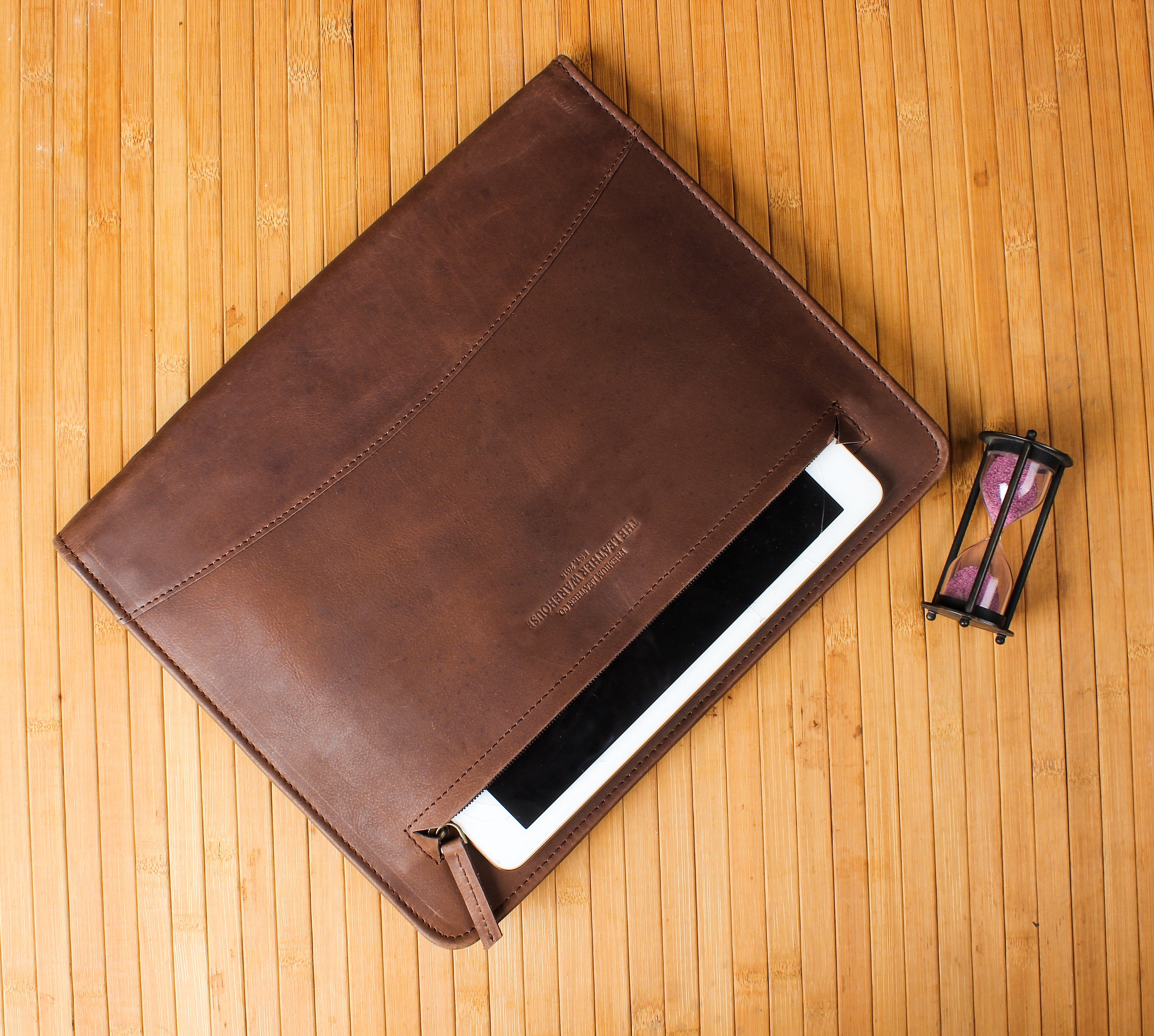 Zipper Leather portfolio a4 folder for men women unisex office Etsy