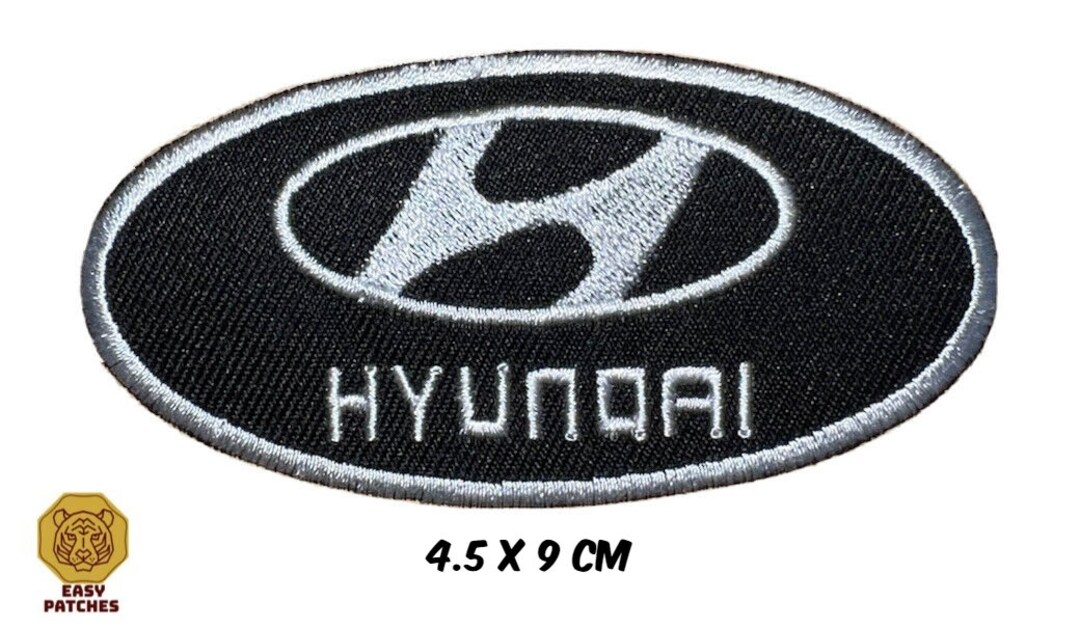 Hyundai Motor Car Badge Embroidered Iron or Sew on Patch Applique Logo ...