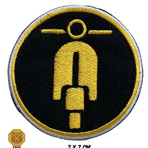 Scooter Motief Geborduurd Strijkijzer op Sew On Bikers Patch Badge Jacket Jeans
