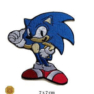 Sonic the Hedgehog Patch Iron Sew On T Shirt Jeans Video Game Embroidered Badge