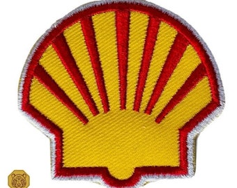 Shell Oil Sponsor Logo Bordado Hierro en Costura en parche Insignia para ropa