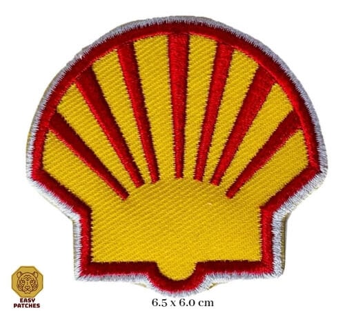 Shell Oil Sponsor Logo Embroidered Iron On Sew On Patch Badge For Clothes