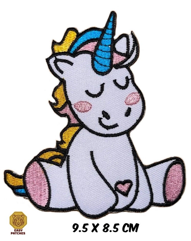 Baby Unicorn Embroidered Patch Iron Sew on Pony Horse Animal Kids ...