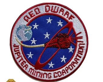 Red Dwarf Jupiter mining Corporation Badge Embroidery iron on patch
