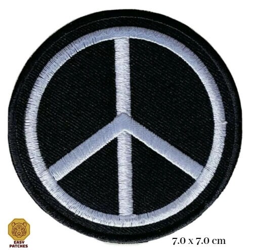 Peace Flowers Badge Colourful Peace Sign Embroidery Patch Iron On - Foto 4