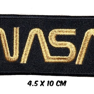 NASA USA-Gold Administration Embroidered Patch Iron on Sew On Badge For Clothes