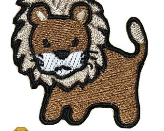 Lion Patch Embroidered Badge Iron On Sew On Clothes T Shirt Jacket Coat Jeans