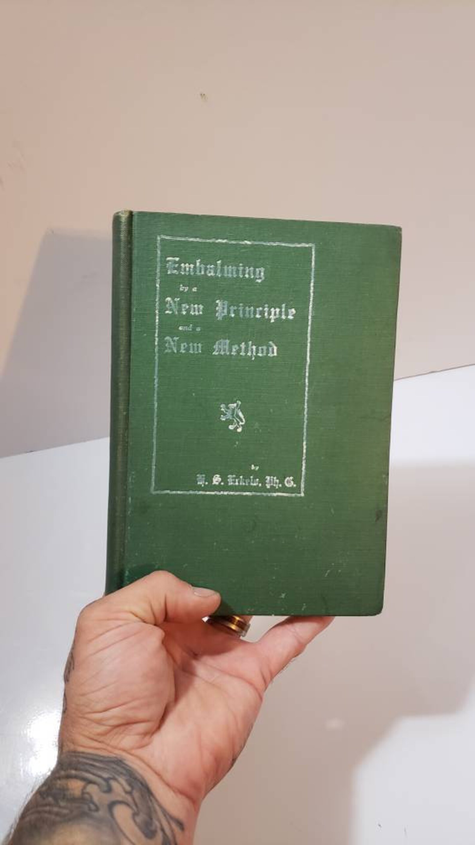 Vintage Embalming Book Embalming By A New Principle And A New Etsy