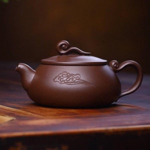 Yixing Purple Clay (Zisha) Teapot [Wishful Shi Piao 如意石瓢] (Gift Box / Certificate Included) [YIQIN TEA HOUSE]