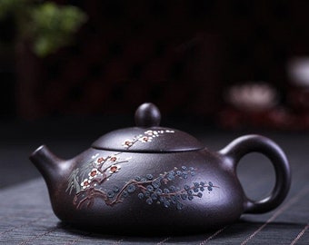 Yixing Zisha Teapot [3 Friends of Winter 岁寒三友]  (Gift Box / Certificate Included) [YIQIN TEA HOUSE]