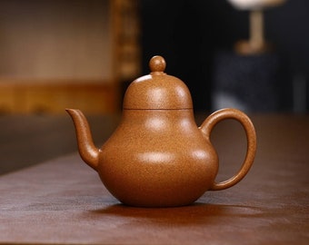 Full Handmade Yixing Purple Clay Teapot [Siting Pot 思亭壶] (Gift Box / Certificate Included) [YIQIN TEA HOUSE]