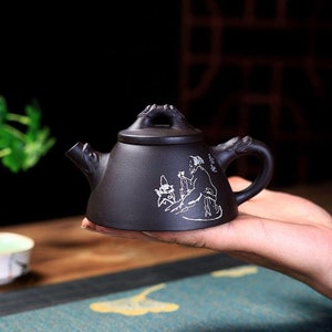 Handmade Yixing Purple Clay Zisha Teapot Octagonal Stone Scoop 八方石瓢