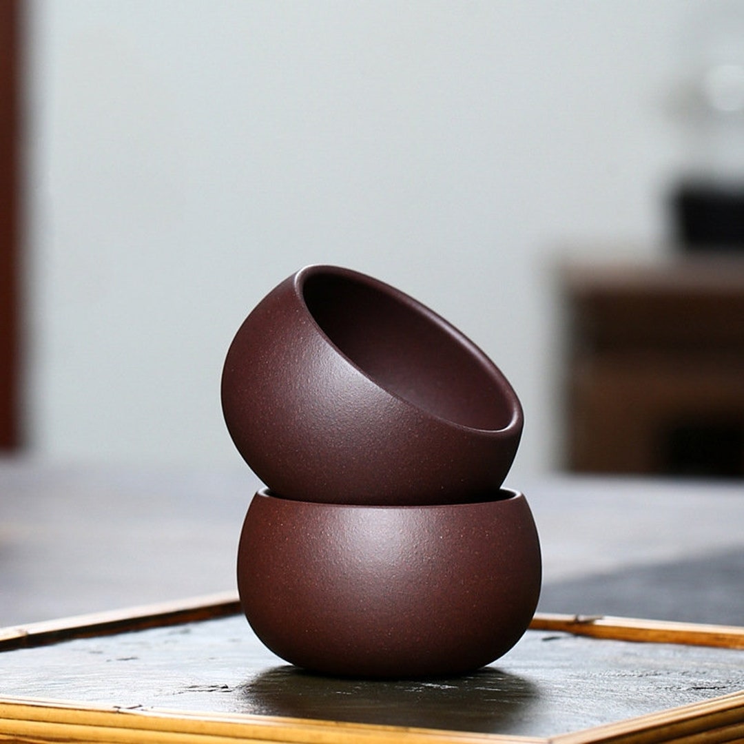 Yixing Purple Clay zisha Tea Cup 80ml gift Packing Included YIQIN TEA