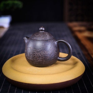 Yixing Purple Clay (Zisha) Teapot [Dragon Egg 龙蛋]  (Gift Box / Certificate Included) [YIQIN TEA HOUSE]