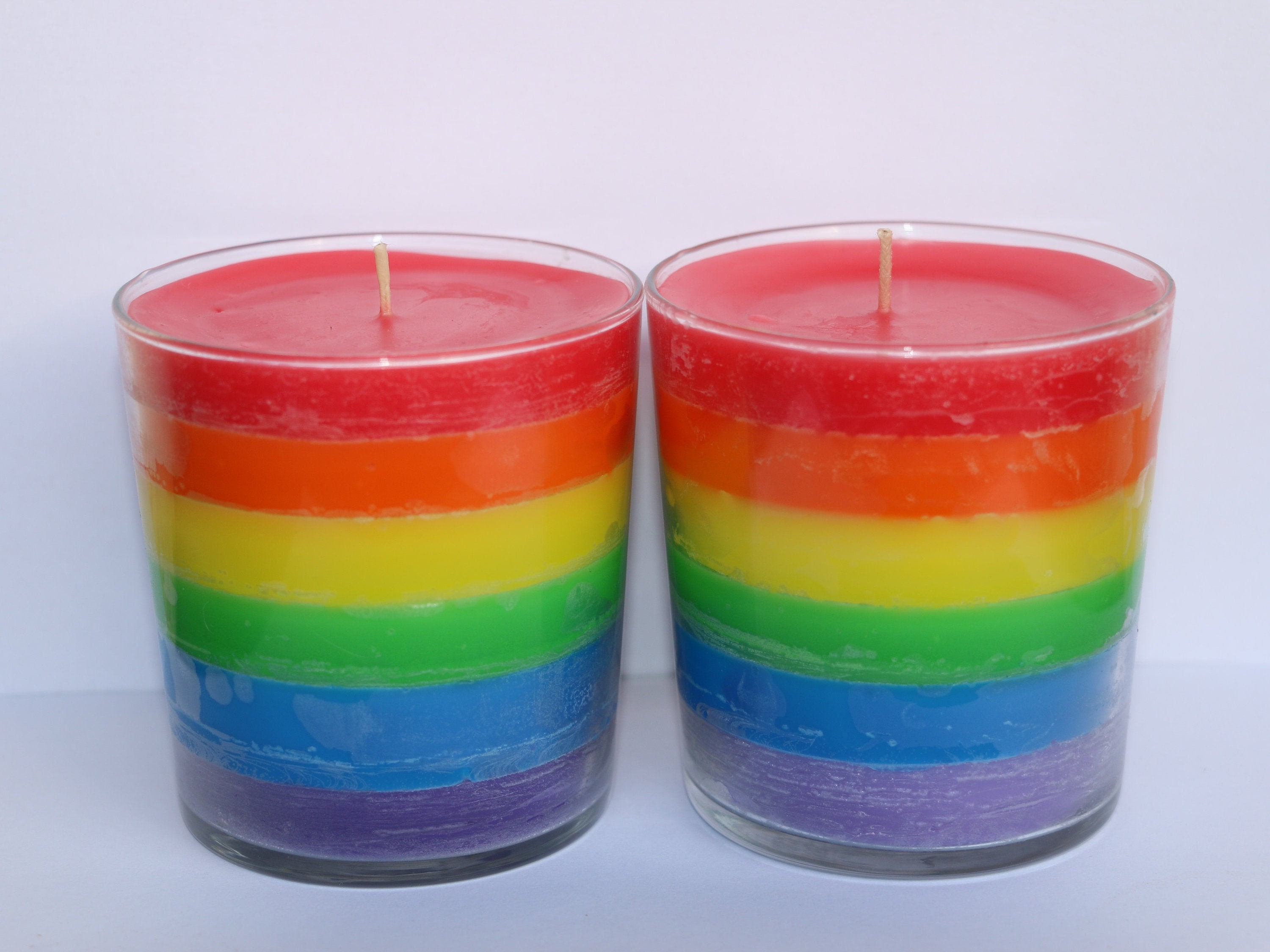 Rainbow Lgbt Pride Candle Hand Poured Scented Candle Etsy
