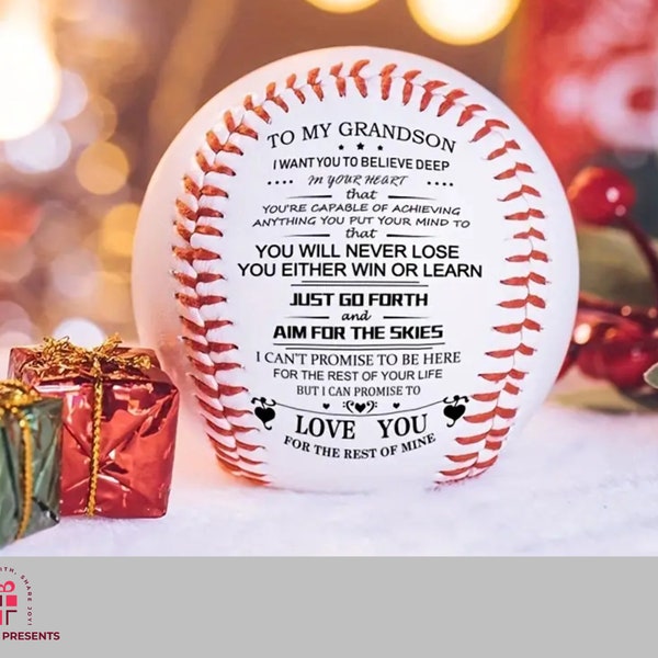 Gift for Grandson, Engraved Baseball Ball Gift for Grandson, Anniversary, Baptism gift for grandson, Valentine's Gift for Grandson, Easter