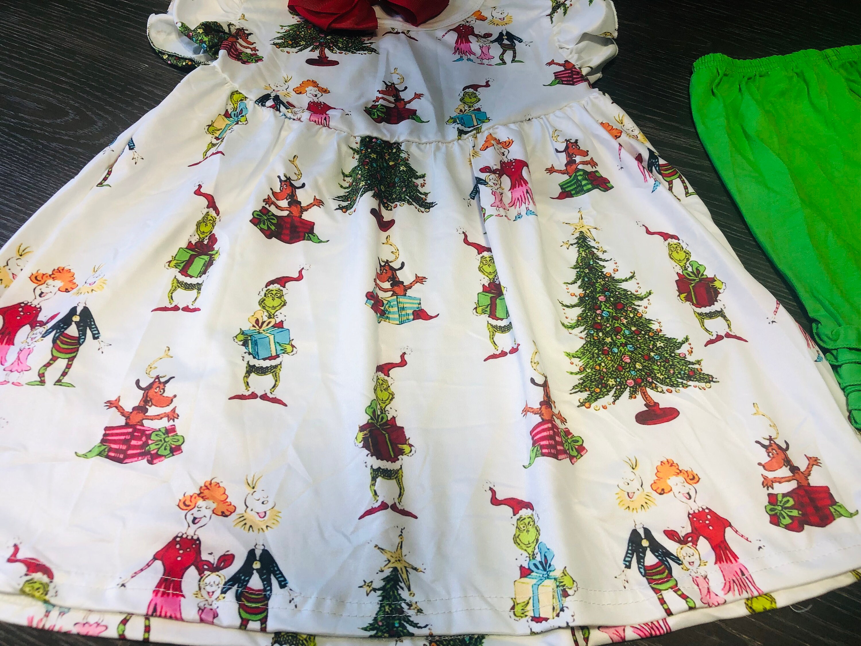 The Grinch Outfit 3 Piece Christmas Boutique Girl Outfit FREE Etsy