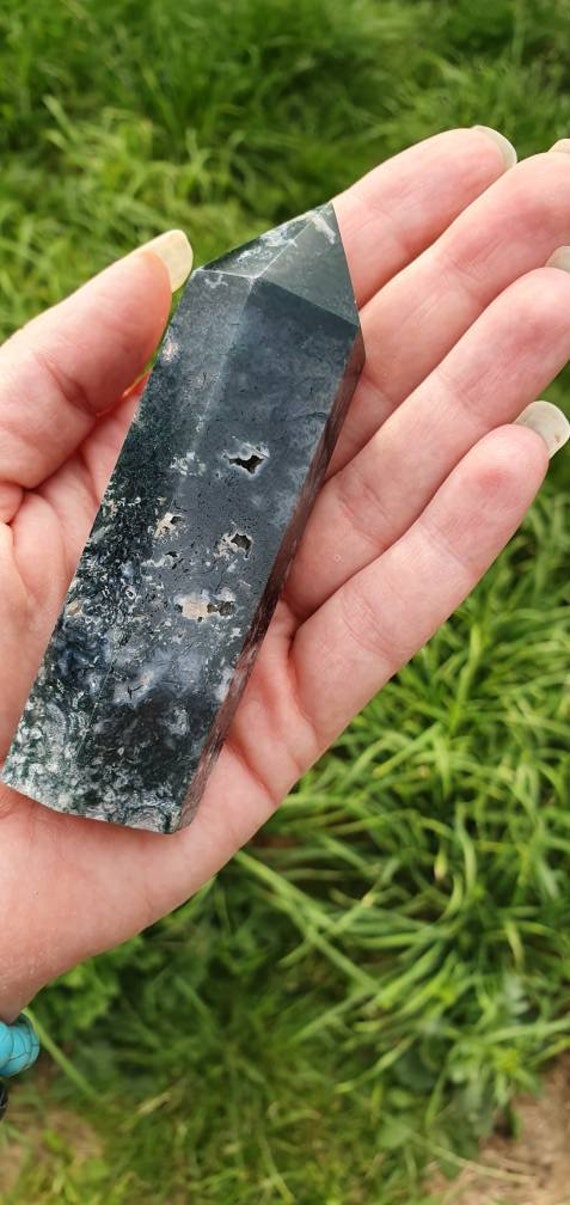 Green Moss Agate Tower 1 | Etsy