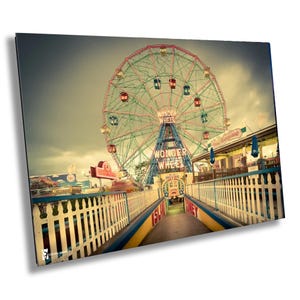New York City Photo, Coney Island Beach, Wonder Wheel Coney Island, NYC Boardwalk Photo, New York City Wall Art,  Luna Park, NYC Home Decor