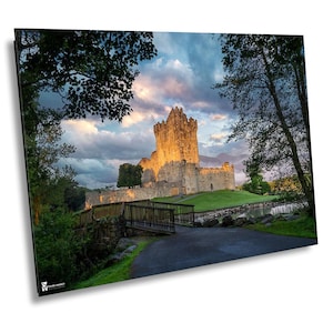 Sunrise at Ross Castle, Killarney, County Kerry Ireland, Ireland Photography, Travel Photography, Irish Wall Art, Ring of Kerry, Irish Charm