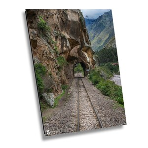 Peru Photography, Train tracks through The Andes Mountains, Machu Picchu, , , Peru photo, Travel photo, Peru Canvas Print, Machu Picchu Art