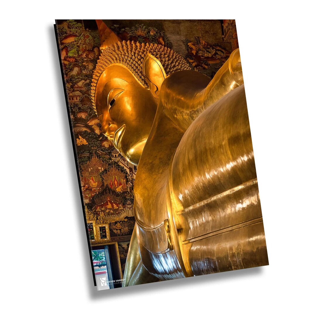 Reclining Buddha Canvas Print, Wat Pho Temple, Thailand Wall Art
