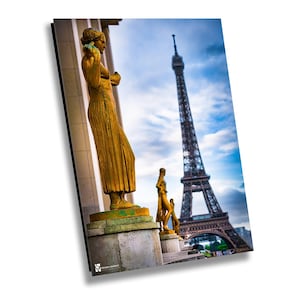 Golden Statues at Jardins du Trocadero, Paris Canvas Print, Paris Home Decor, Paris Photography Wall Art, Paris Wall Decor, Paris Photo