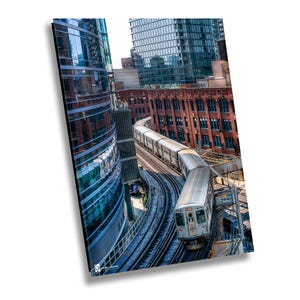 Elevated Trains The Brown Line Downtown, Chicago Canvas Print, Chicago Photo, Chicago Wall Art, Chicago Art, Fine Art Photography