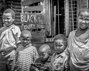 Young Boys in Karetu, Tanzania Canvas Print, African Wall Art Canvas, Fine Wall Art, African Photography Art