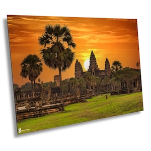 Sunrise at Angkor Wat Tempel Kambodscha, Leinwand Druck, Fine Art Fotografie, große Wandkunst, Reisefotografie, Bayon Style Home Decor